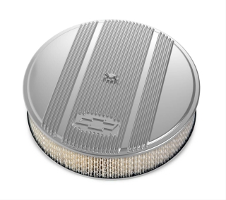 Luftfilter Alu - Aircleaner Alumium  Rund Gerippt Chevy